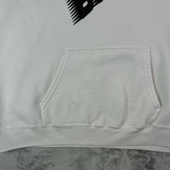 Billie Eilish White Racing Name Spellout Logo White Hoodie Size Large - Picture 8 of 8